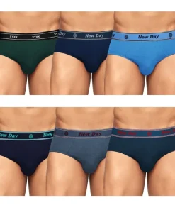 Alternative view of Men's Cotton Briefs 6 Pcs (Eco Top Briefs OE) NewDay (MultiColor)